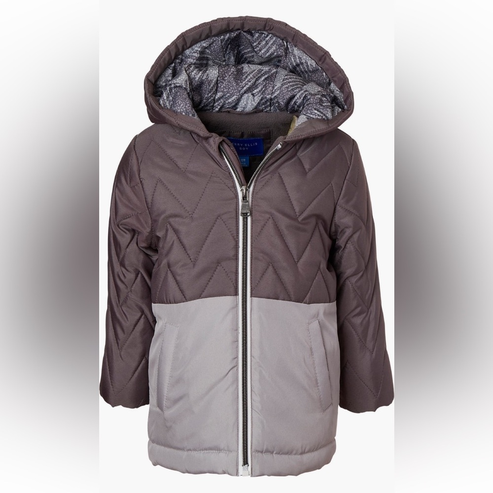 Perry Ellis Kids' Two-Tone Quilted Puffer Jacket
